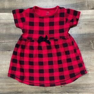 $2 - Organic Cotton Red and Black Plaid Dress